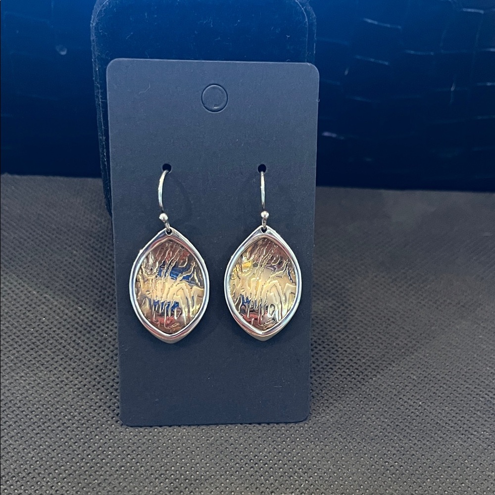 Silpada Two-Tone Silver and Gold Earrings